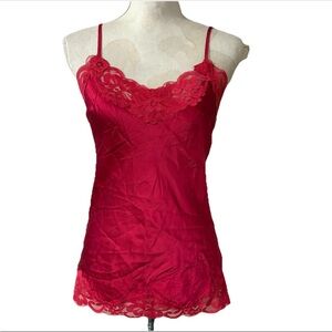 Gold Hawk Vintage Y2K Magenta Pink 100% Silk Camisole Top Size XSmall